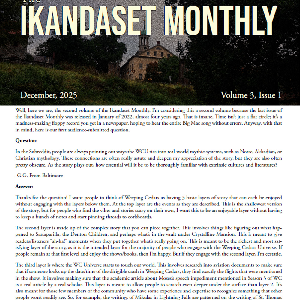 An image of the front page of the December 2025 newsletter