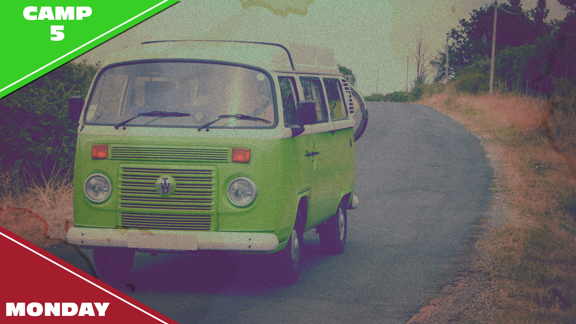 Cover image for Road Trip, featuring an old 1970s van.